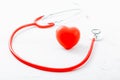 Medical form. Stethoscope and heart. Vascular Health and Cardiology Royalty Free Stock Photo