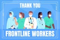 Medical frontline workers social media post mockup