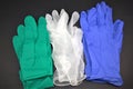 Medical gloves isolated on black