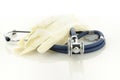 Medical gloves and phonendoscope Royalty Free Stock Photo