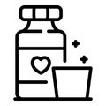 Medical glucose syrup icon, outline style