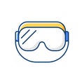 Medical goggles RGB color icon Royalty Free Stock Photo