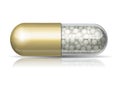 Medical golden capsule with granules