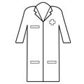 Medical gown clothes icon on white background. Element of medicine sign. flat style. doctor uniform symbol