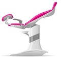 Medical gynecological chair vector illustration Royalty Free Stock Photo