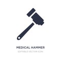 medical hammer tool icon on white background. Simple element illustration from Medical concept Royalty Free Stock Photo