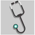 Medical handset icon on gray background. Vector illustration