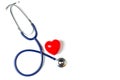 Medical Headphones , stethoscope with red heart