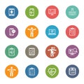 Medical & Health Care Icons Set. Flat Design. Royalty Free Stock Photo