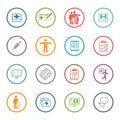 Medical & Health Care Icons Set. Flat Design. Royalty Free Stock Photo