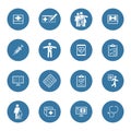 Medical and Health Care Icons Set. Flat Design. Royalty Free Stock Photo
