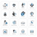 Medical and Health Care Icons Set. Flat Design. Royalty Free Stock Photo