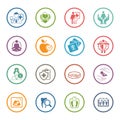 Medical and Health Care Icons Set. Flat Design. Royalty Free Stock Photo