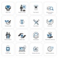 Medical and Health Care Icons Set. Flat Design. Royalty Free Stock Photo