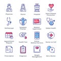 Medical & Health Care Icons Set 1 - Outline Series Royalty Free Stock Photo