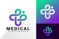 Medical health care logo vector design. Abstract emblem, designs concept, logos, logotype element for template Royalty Free Stock Photo