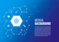 medical health care and science icon pattern innovation concept background vector design with hexagon pattern Royalty Free Stock Photo