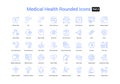 Medical Health and healthcare line Icons