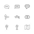 medical , health , navigation , conversation , eps icons set vector