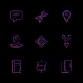 medical , health , navigation , conversation , eps icons set vector