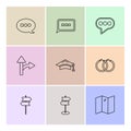 medical , health , navigation , conversation , eps icons set vector