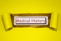 Medical health patient history form healthcare doctor clinic medicare hipaa Royalty Free Stock Photo