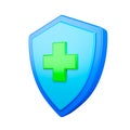 Medical health protection shield. Healthcare medicine protected guard shield