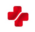 Medical health service cross logo vector online doctor logo design symbol. Royalty Free Stock Photo