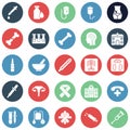 Medical and Health Vector icons Set fully editable Royalty Free Stock Photo