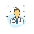 Medical and Health web icons in line style. Medicine and Health Care, RX, infographic. Vector illustration