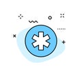 Medical and Health web icons in line style. Medicine and Health Care, RX, infographic. Vector illustration