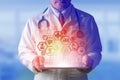 Doctor with Medical Healthcare Icon Interface Royalty Free Stock Photo