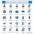 Medical & Healthcare Icons Blue Series - Set 1 Royalty Free Stock Photo