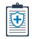 Medical and healthcare insurance icon.