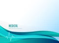 medical healthcare or pharmacy background with heart beat and wa