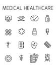 Medical healthcare related vector icon set.