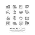 Medical and Healthcare Research Items, Insurance, MRI, Scan, Check-Up Forms, Blood Testing Royalty Free Stock Photo