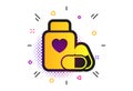 Medical heart pills bottle sign icon. Drugs. Vector Royalty Free Stock Photo