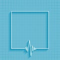 Medical heartbeat cardiograph line background with text space