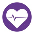 Medical heartbeat cardiology health care isolated icon