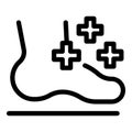 Medical heel support icon outline vector. Sole support