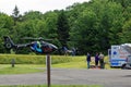Medical Helecopter Flies in for Transport