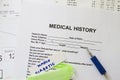 Medical history form Royalty Free Stock Photo