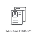 Medical history linear icon. Modern outline Medical history logo Royalty Free Stock Photo