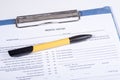 Medical history questionnaire Royalty Free Stock Photo