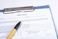 Medical history questionnaire Royalty Free Stock Photo