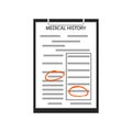Medical history vector
