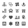 Medical and hospital icon set 7, vector eps10 Royalty Free Stock Photo