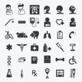 Medical and hospital icons set