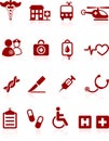 Medical hospital internet icon collection